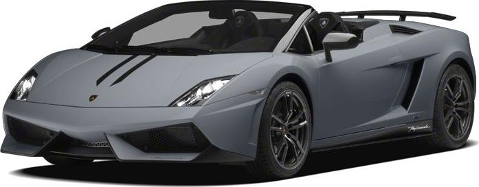 Convertible sports car with aerodynamic body and rear spoiler