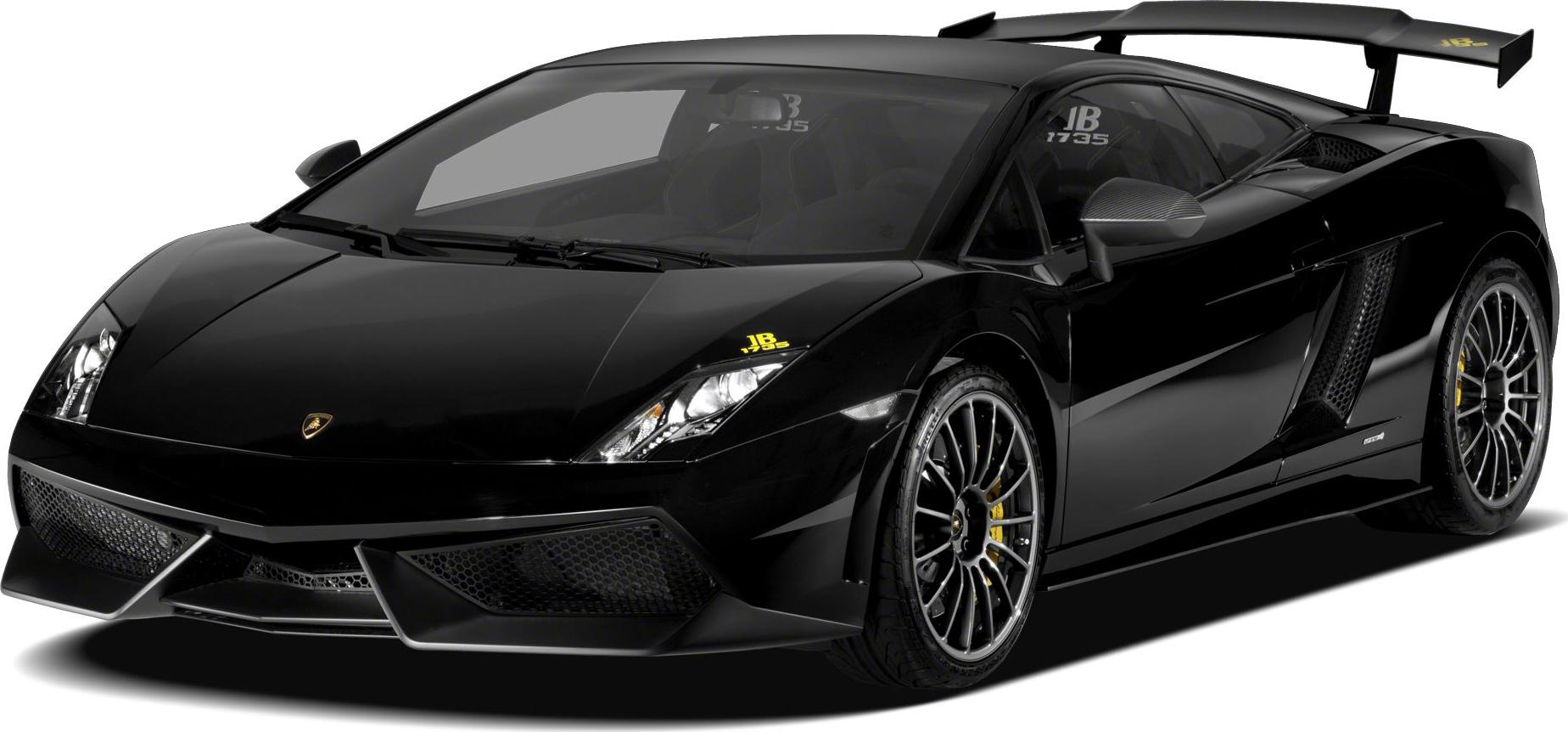 Black sports car with aerodynamic rear wing and multi-spoke alloy wheels