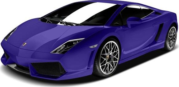 Blue sports coupe with angular design and detailed front grille