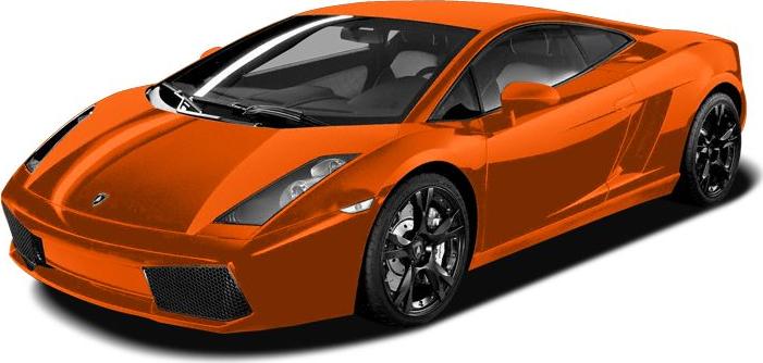 Front angled view with black multi-spoke alloy wheels.