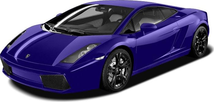 Blue sports coupe showing front side with sleek design and black rims