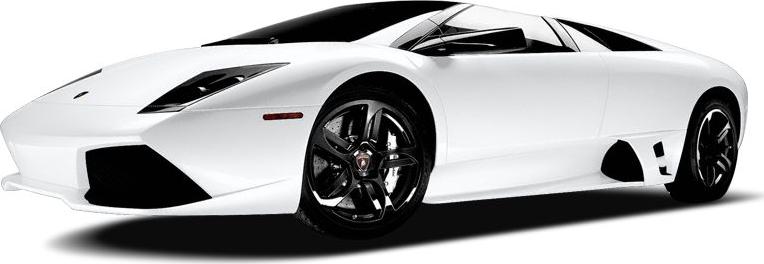 Sleek white aerodynamic body with black alloy wheels