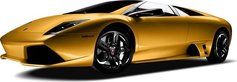 Gold sports car front, aerodynamic shape, sharp headlights