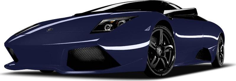 Sleek front view with sharp headlights and aerodynamic design