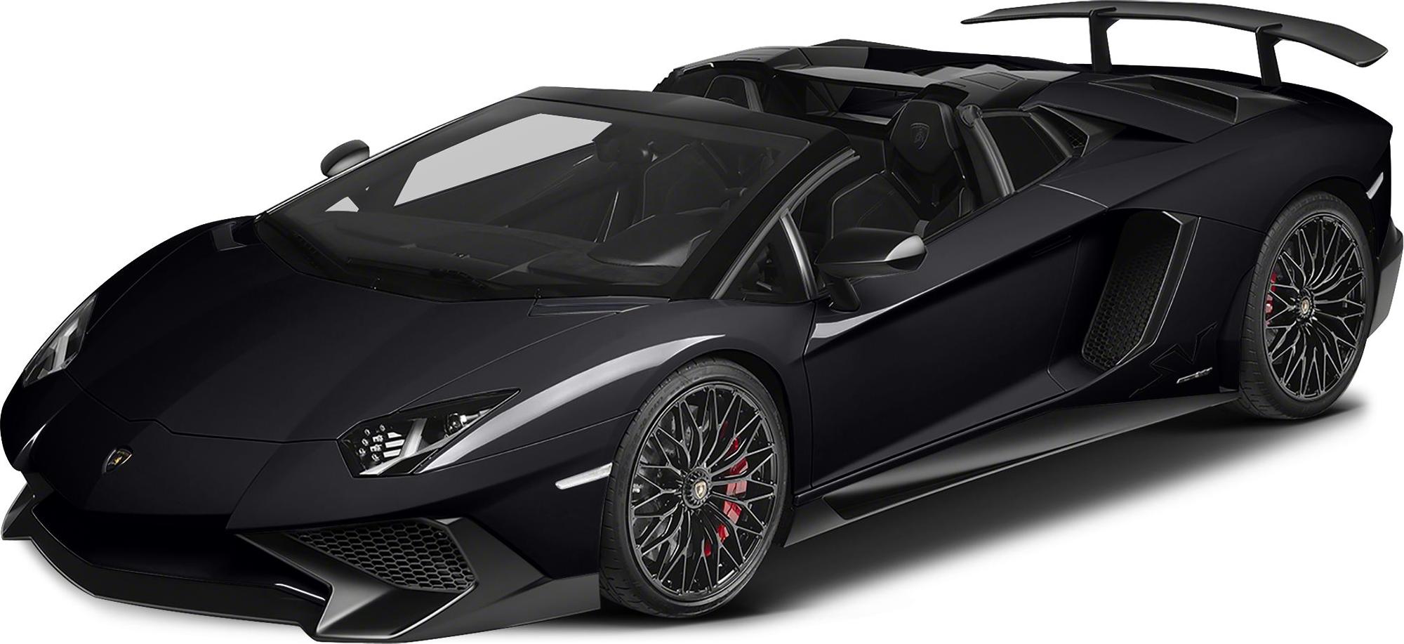 Convertible sports car with aerodynamic design and rear spoiler