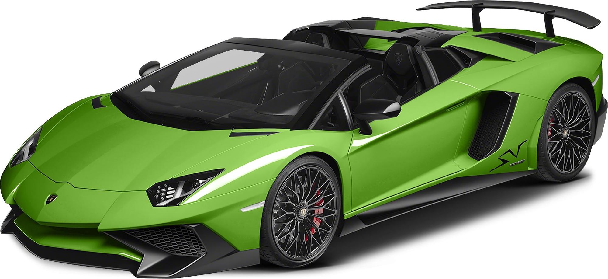 Green convertible sports car with aerodynamic design and black multi-spoke wheels