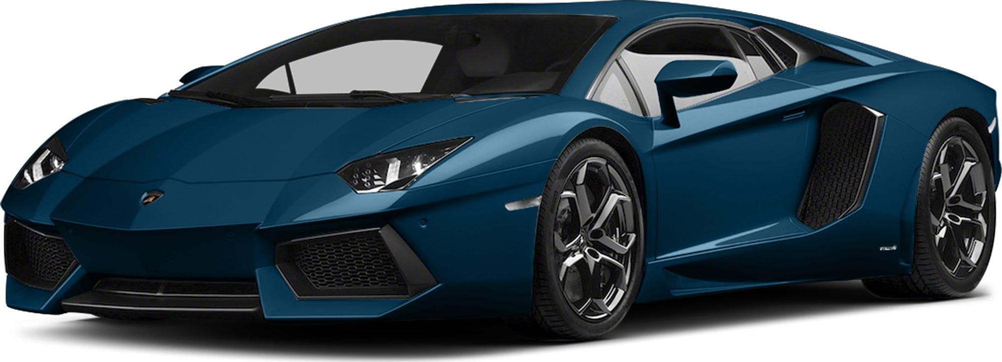 Blue sports car front side with angular headlights and aerodynamic styling
