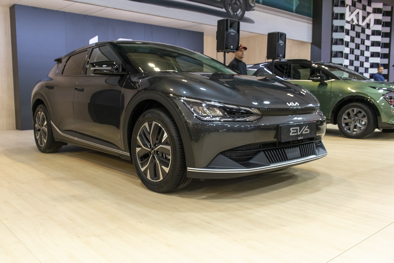 Modern electric SUV front and side profile with aerodynamic design and LED headlights