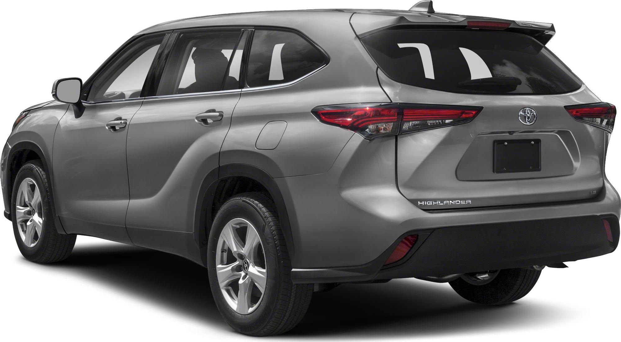 Rear and side view of a gray mid-size SUV with modern taillights and alloy wheels