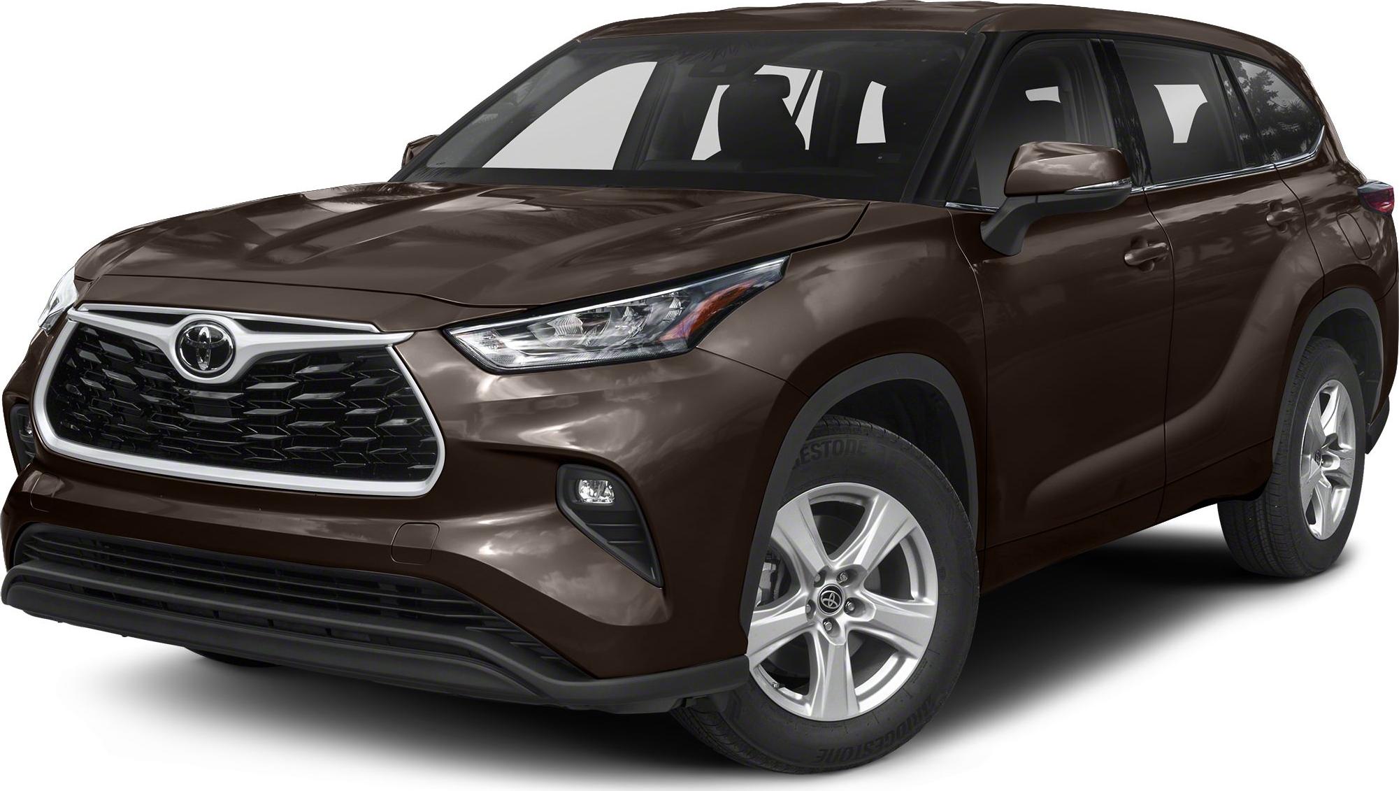 Front-side view of mid-size SUV with prominent grille and sleek headlights
