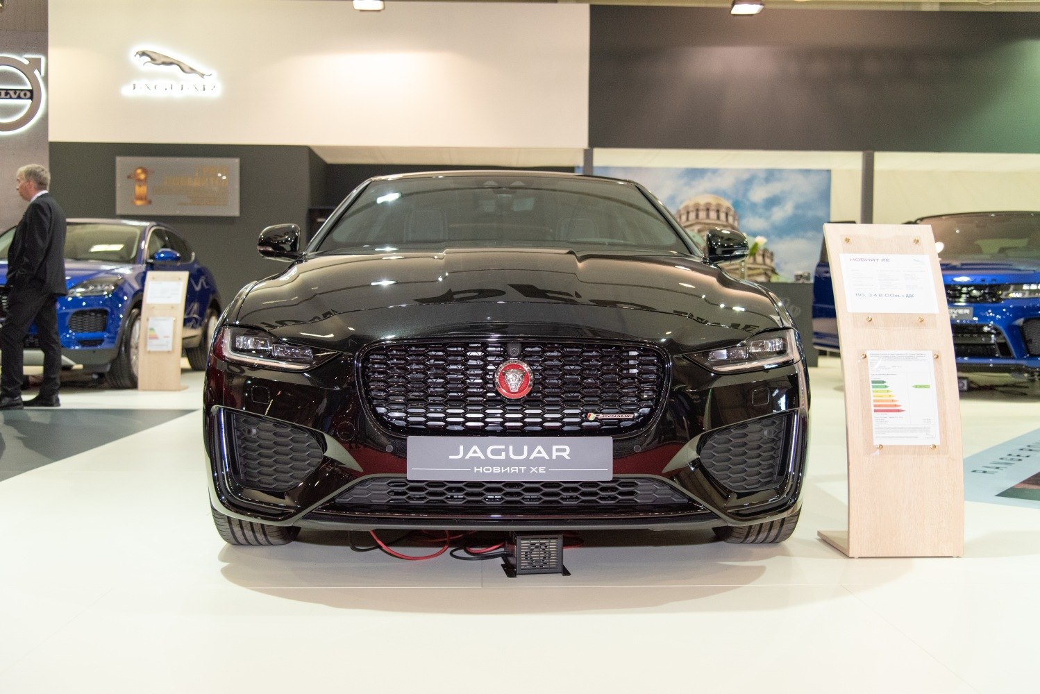 Sleek front grille and sharp LED headlights