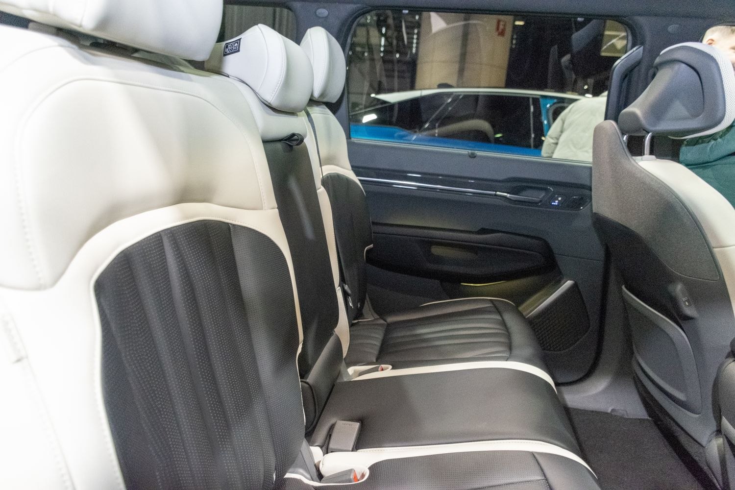Two-tone rear seating with headrests and spacious legroom