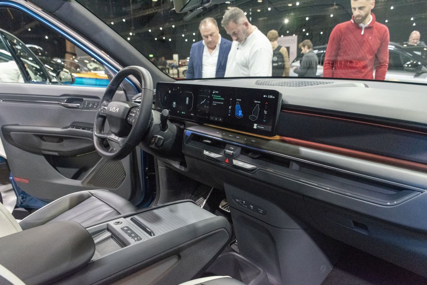 Widescreen digital dashboard and luxury interior cabin