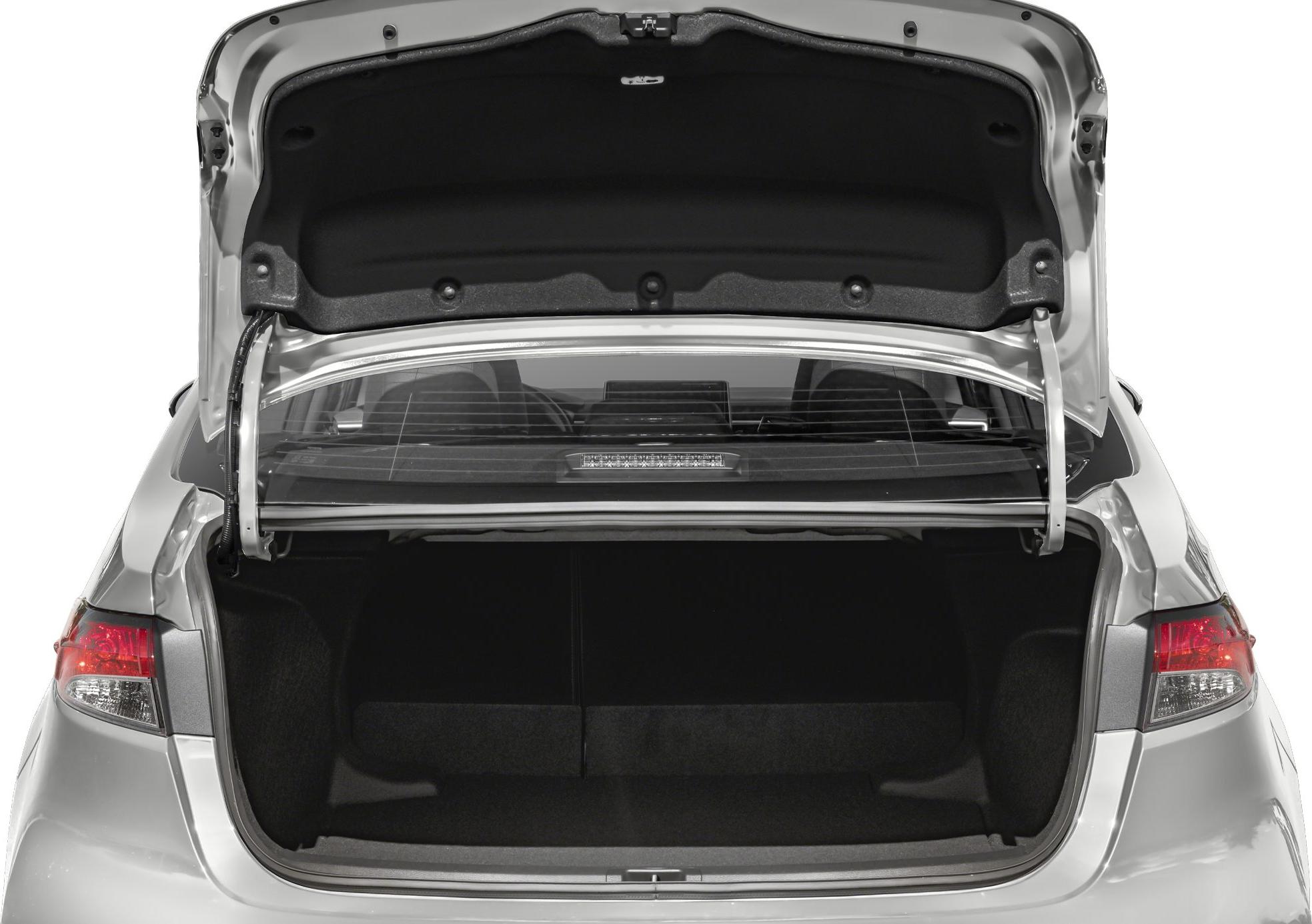 Open trunk space with ample cargo room in a modern sedan.