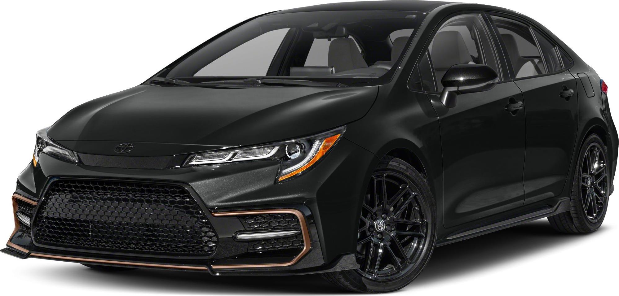Black hatchback with honeycomb front grille and alloy wheels