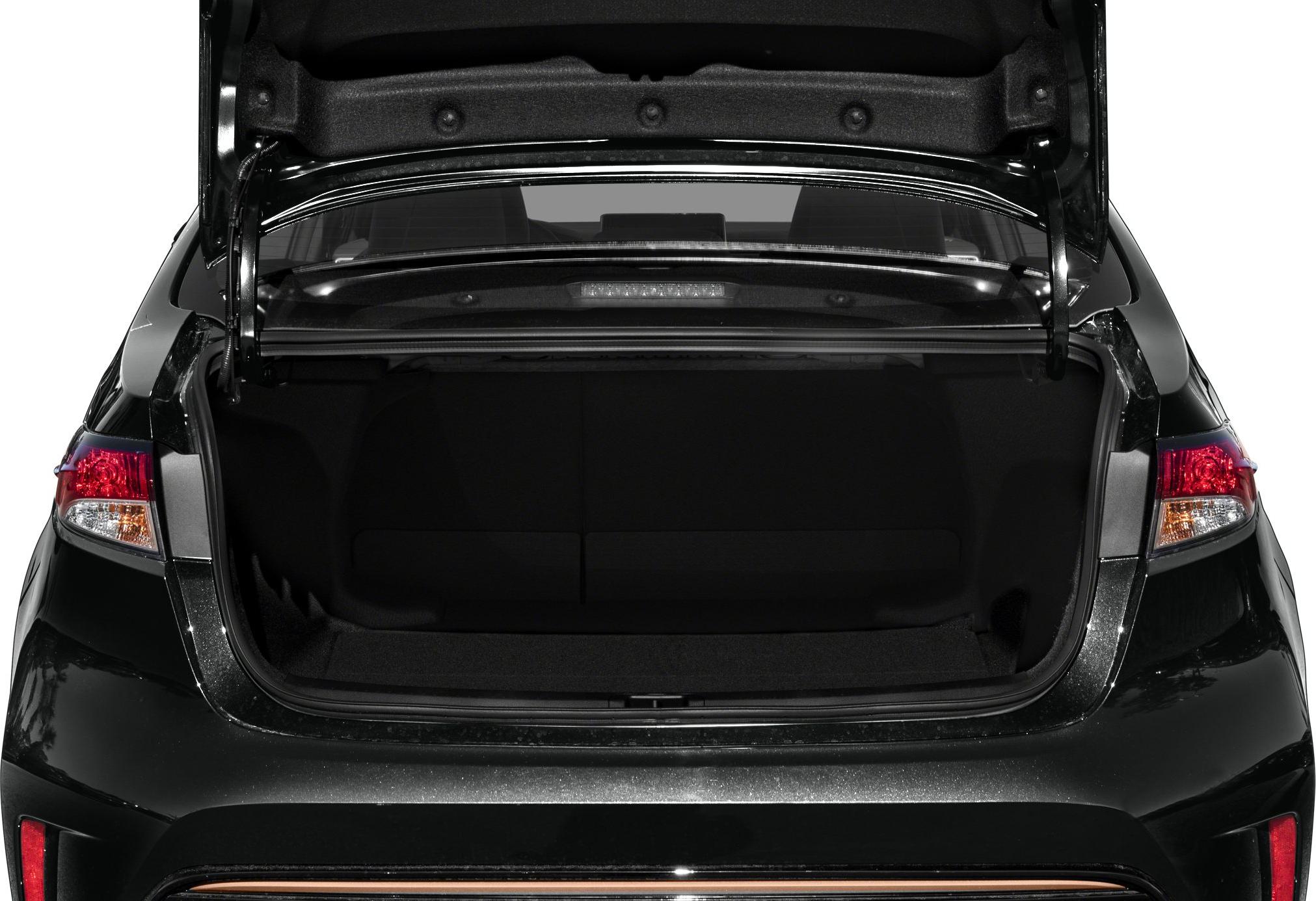 Open trunk view with spacious cargo area and rear lights