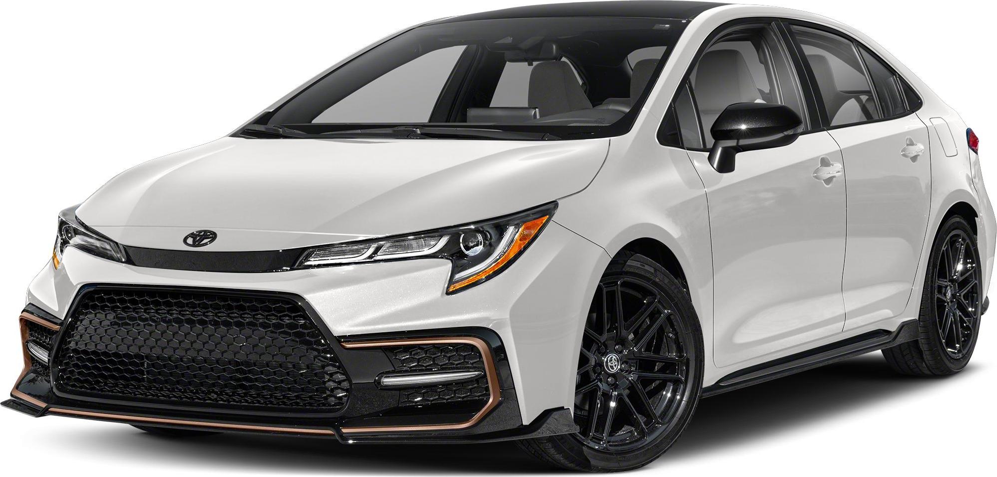 Front and side view with sporty grille and black alloy wheels