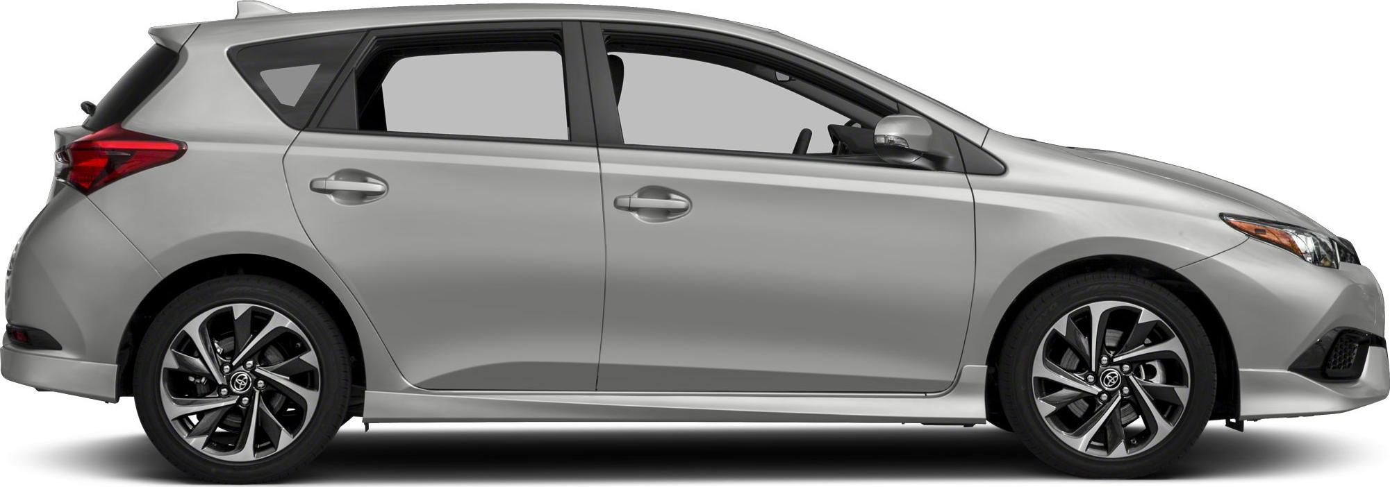 Side profile of a silver hatchback with sporty alloy wheels