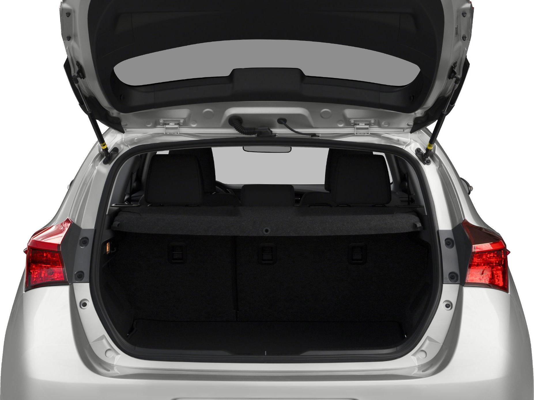 Open rear hatch showing spacious cargo area and trunk space.