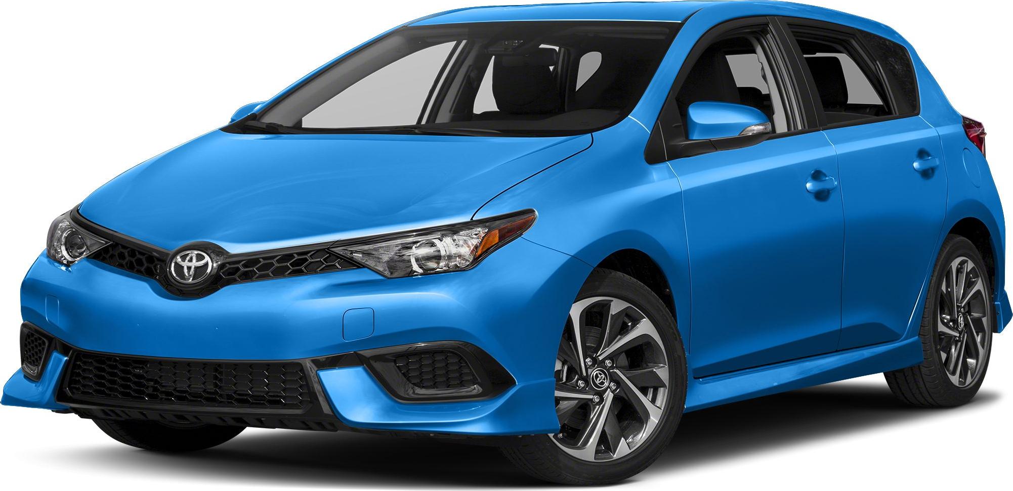 Sporty blue compact hatchback with alloy wheels and dynamic front grille