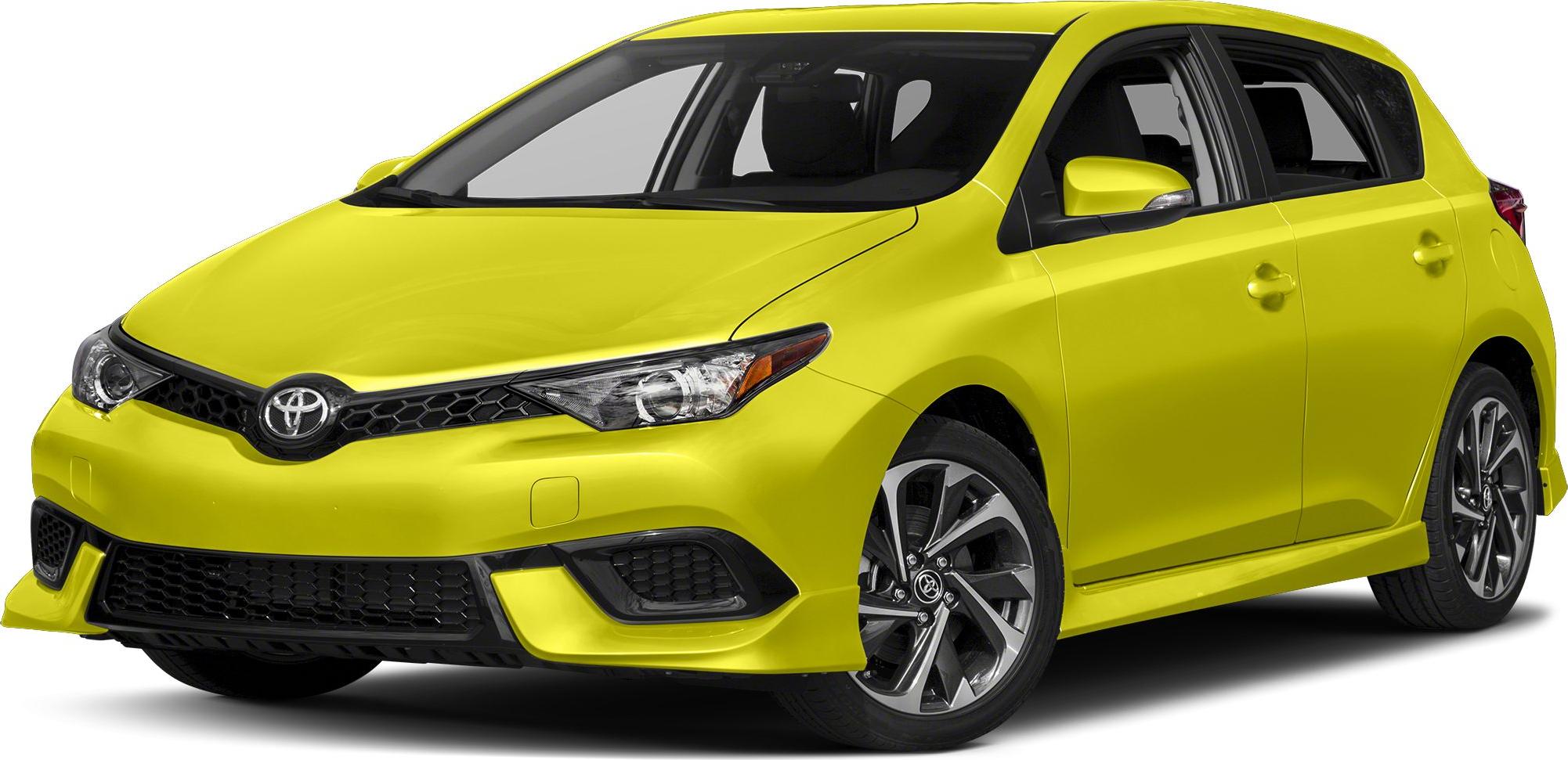 Bright yellow hatchback with sporty front grille and LED headlights.