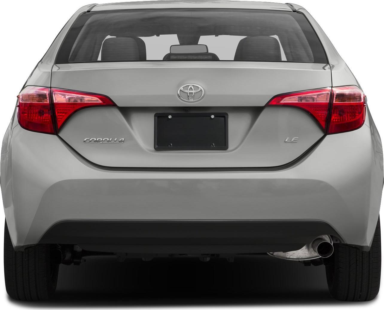 Rear view of car with taillights and license plate area