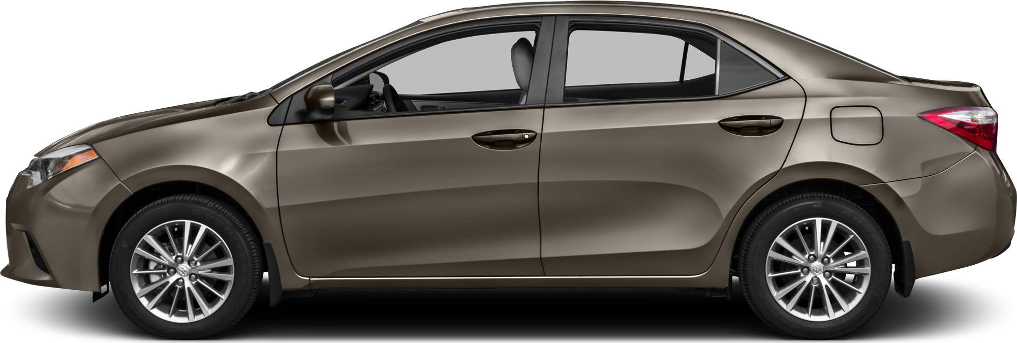 Side profile of a four-door sedan with alloy wheels and fuel door