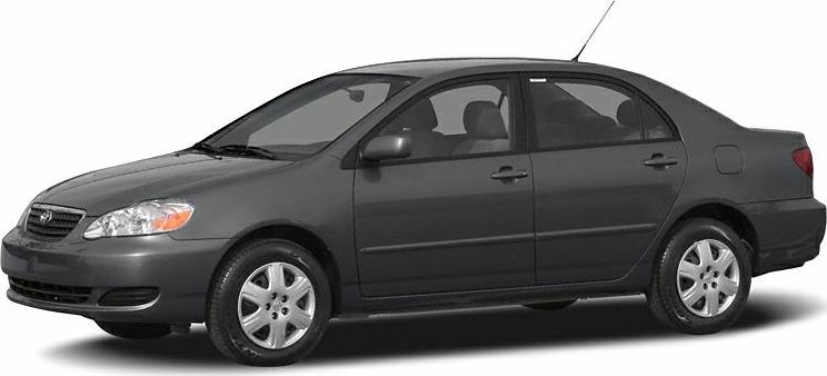 Side profile of compact four-door sedan with alloy wheels