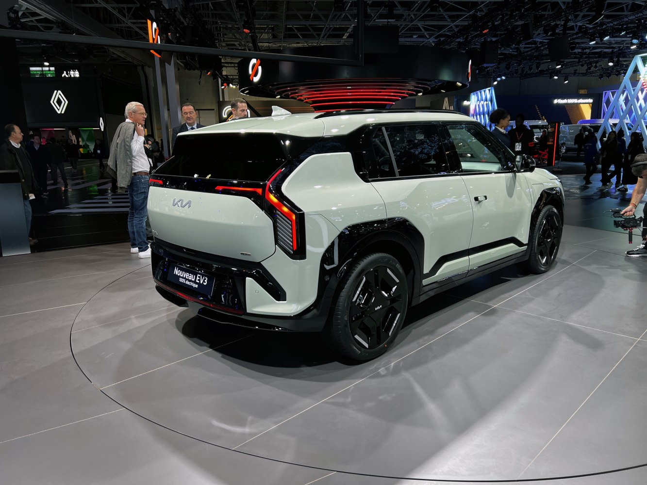 Modern electric SUV with LED taillights and black alloy wheels