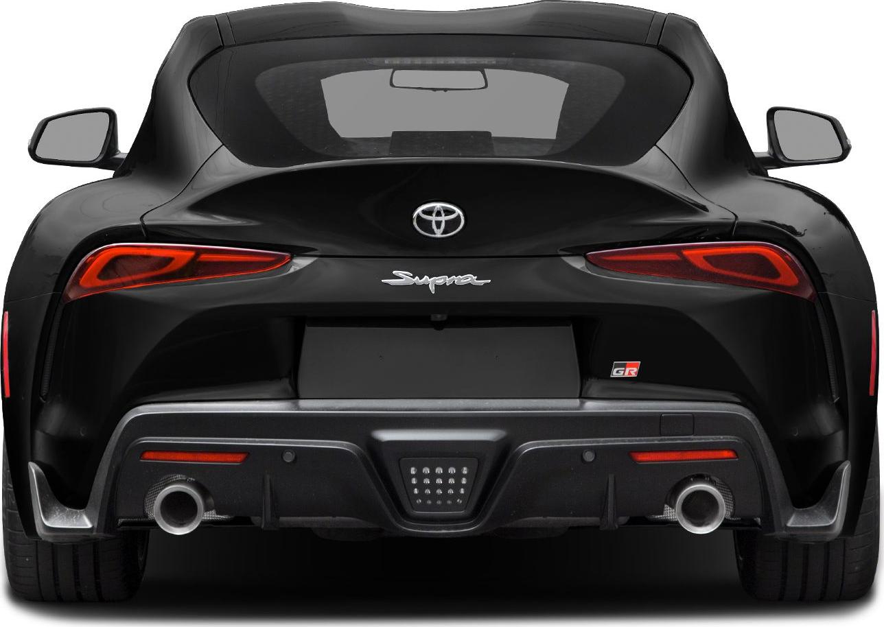 Rear sports taillights and dual exhaust with diffuser