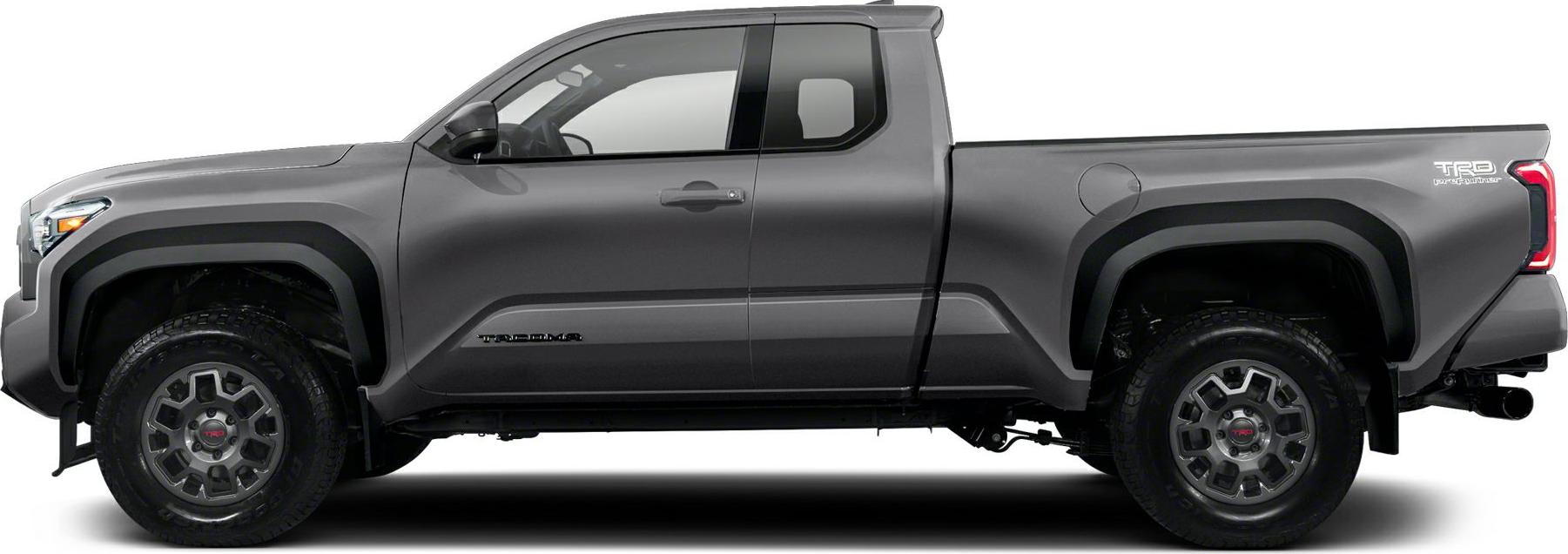 Extended cab pickup truck with TRD performance wheels side view