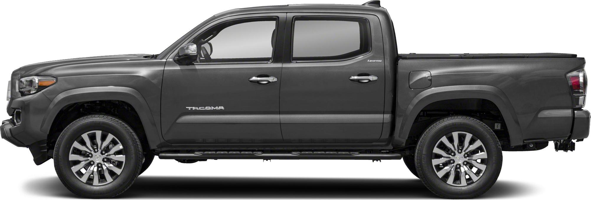 Extended double cab pickup truck side profile with long bed