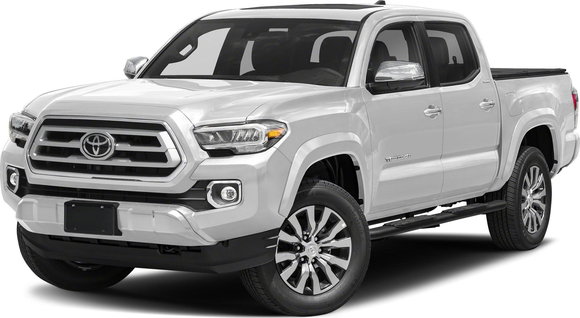 Front and side angled view of a mid-size pickup with modern grille and alloy wheels