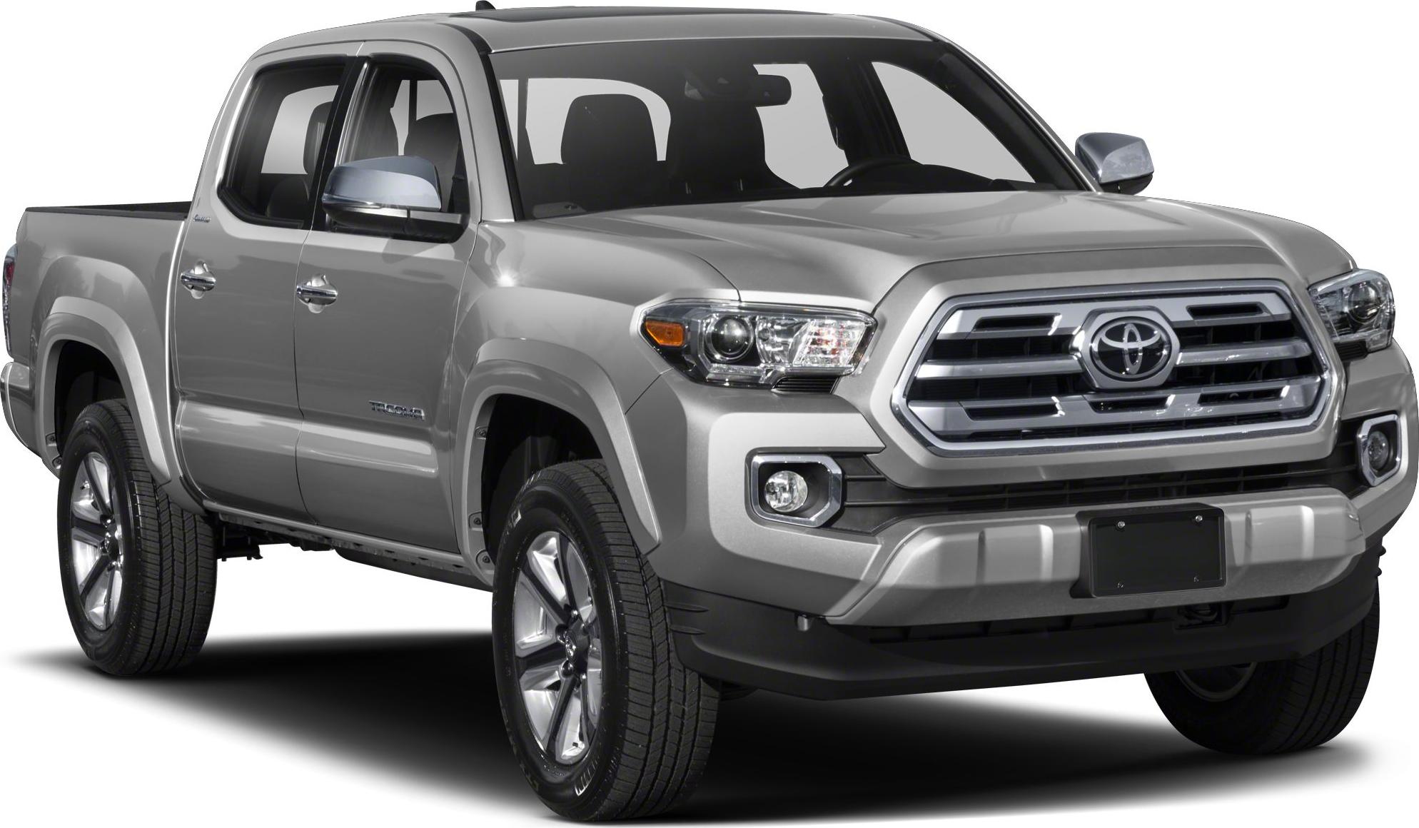 Front view of a double cab long pickup with prominent grille and headlights