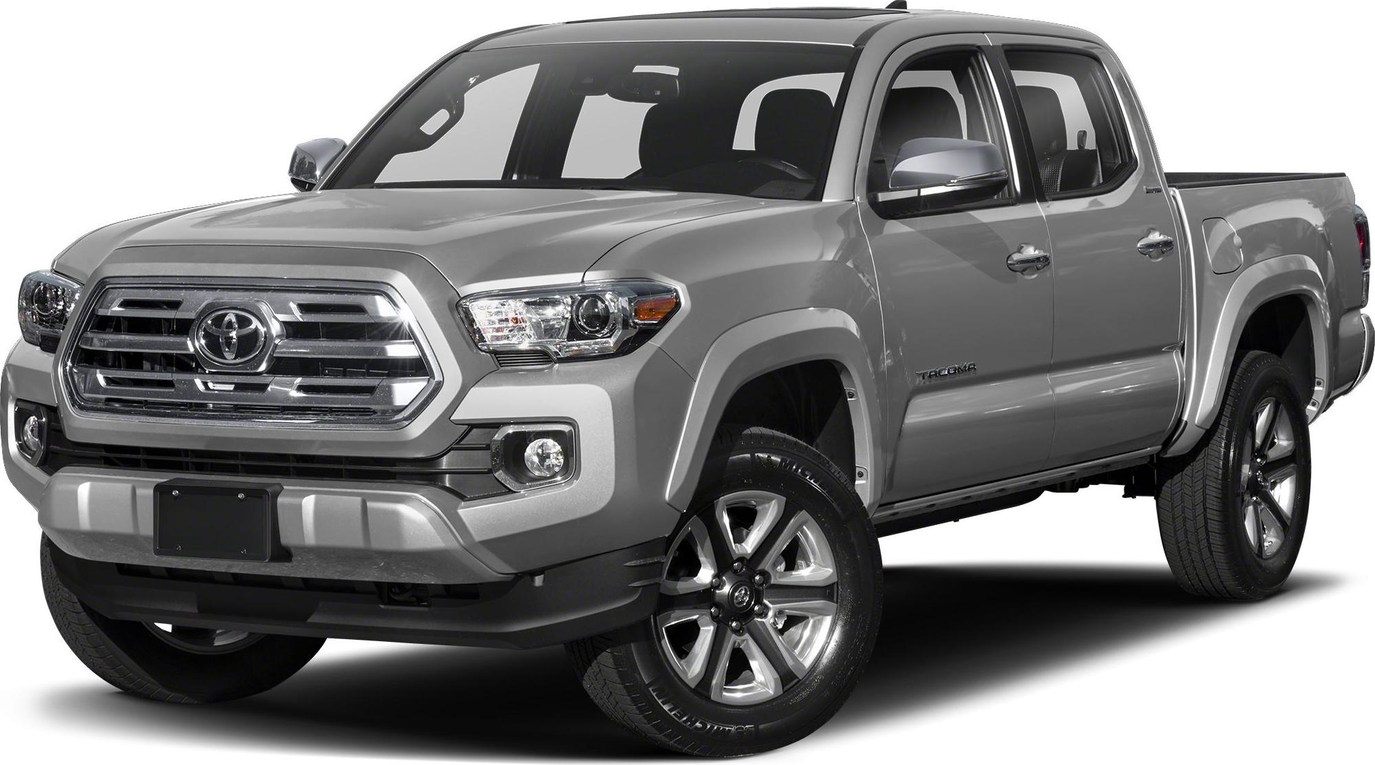 Front side view of midsize pickup truck with LED headlights and alloy wheels