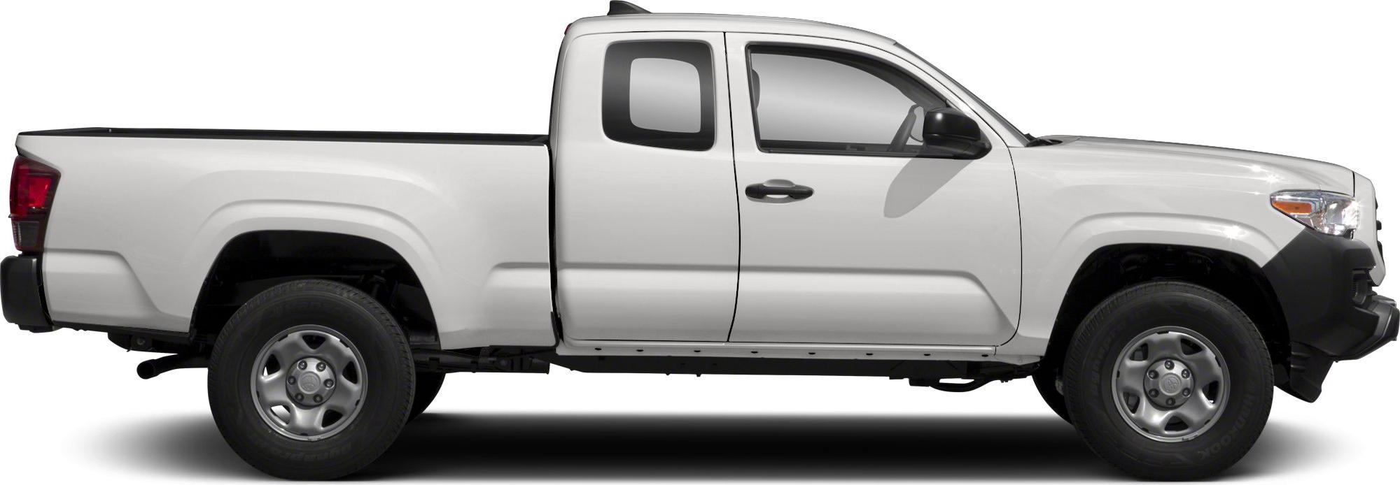 Side profile of a mid-size pickup with access cab and extended bed