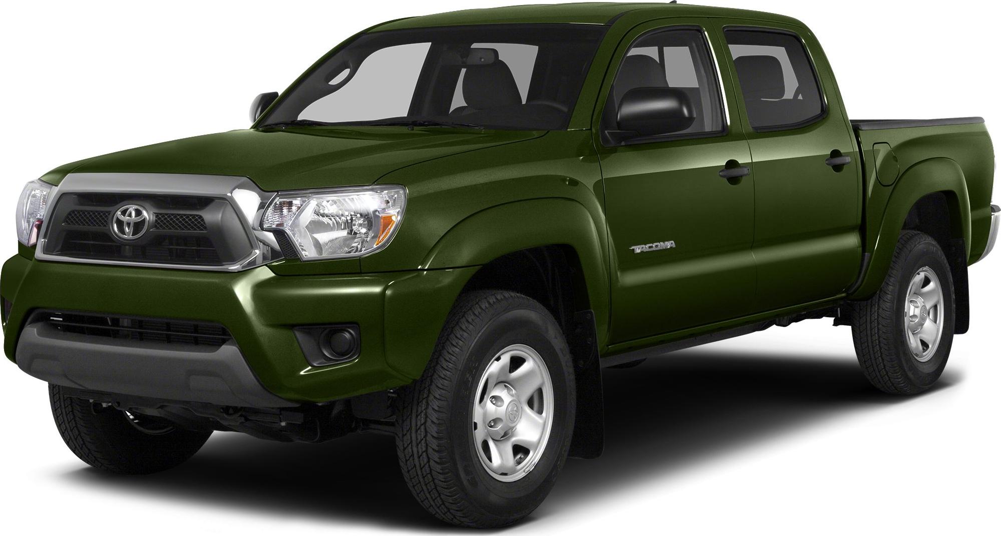 Front and side view of double cab pickup with distinctive grille and headlights
