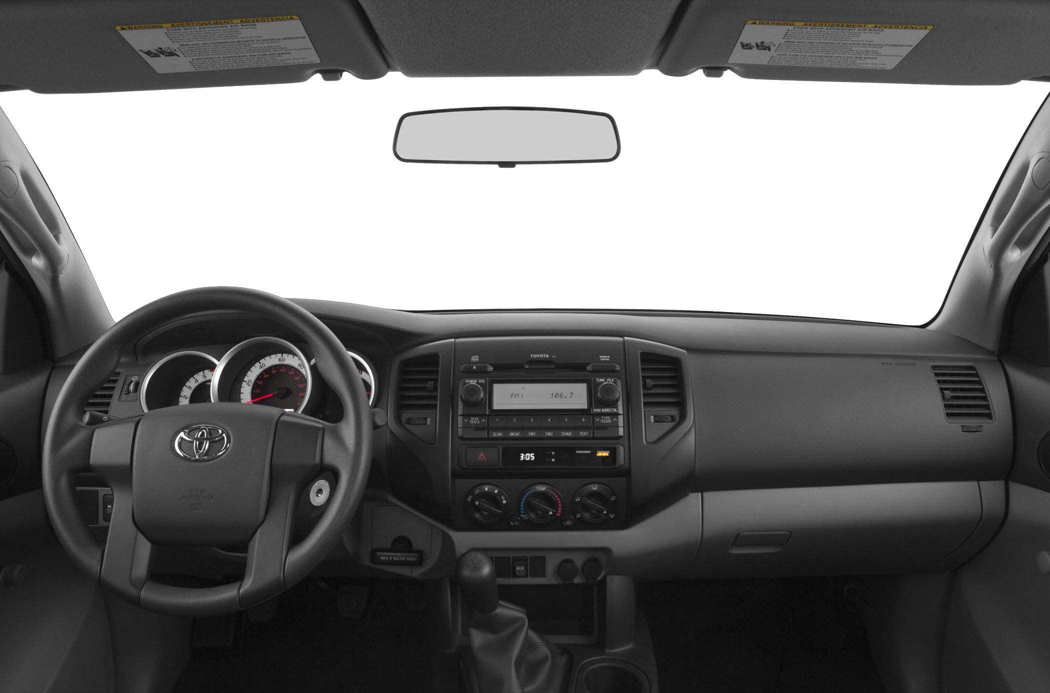 Dashboard and interior features including steering wheel, center console, and instrument cluster