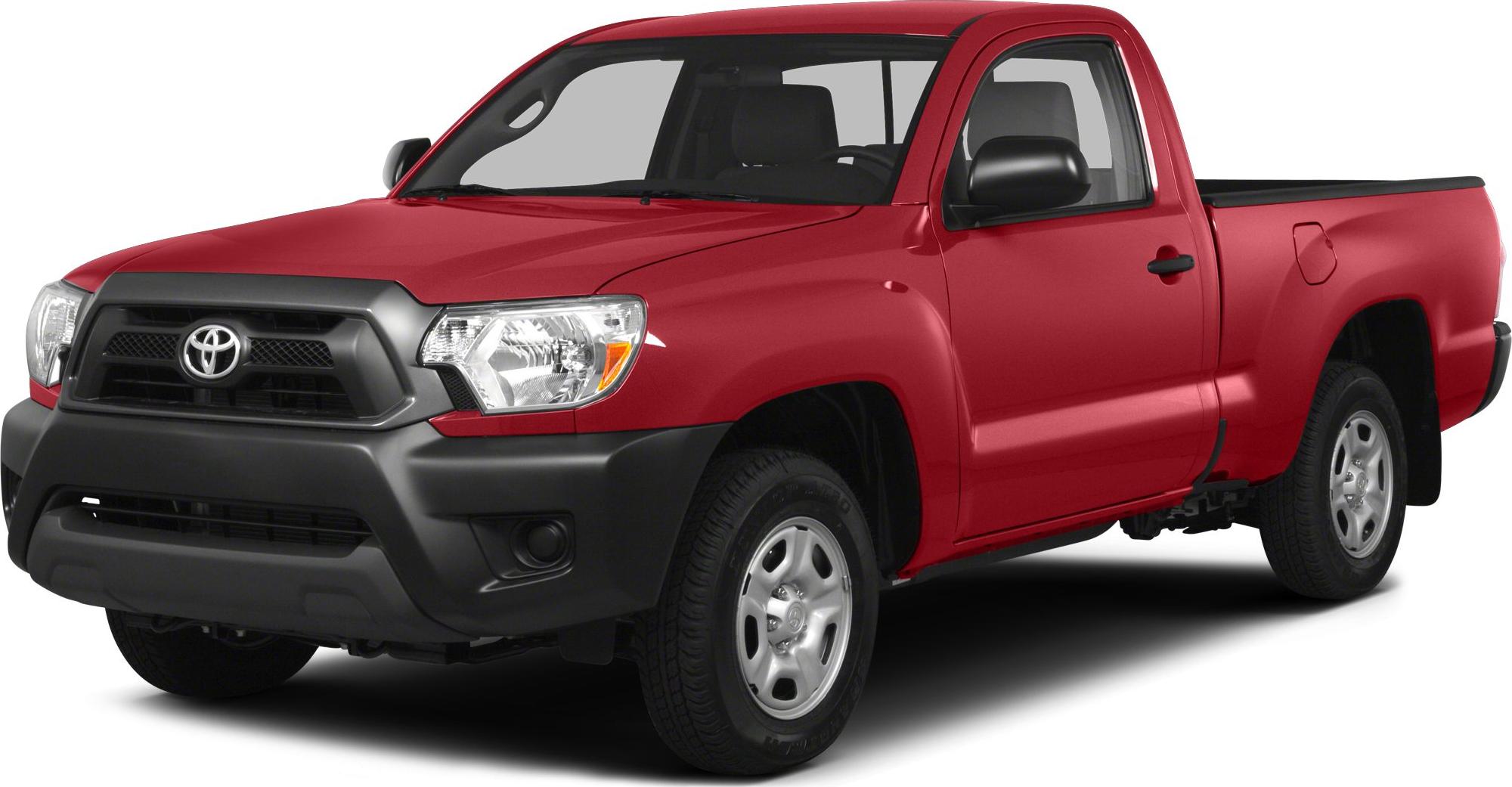 Front side view of a single cab pickup with black bumper and headlights