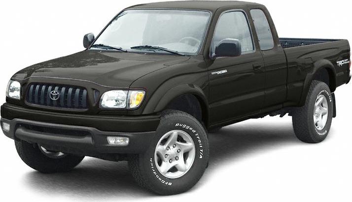 Mid-size pickup with extended cab and rugged off-road tires