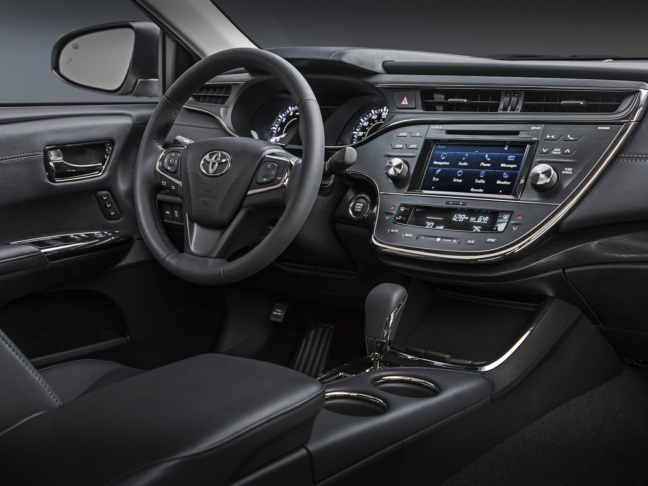 Luxury interior with advanced dashboard and infotainment system