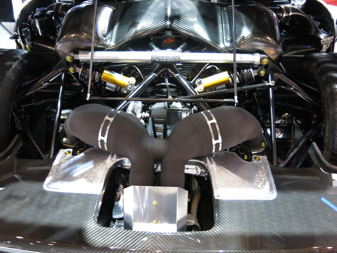 Rear suspension and carbon fiber chassis components