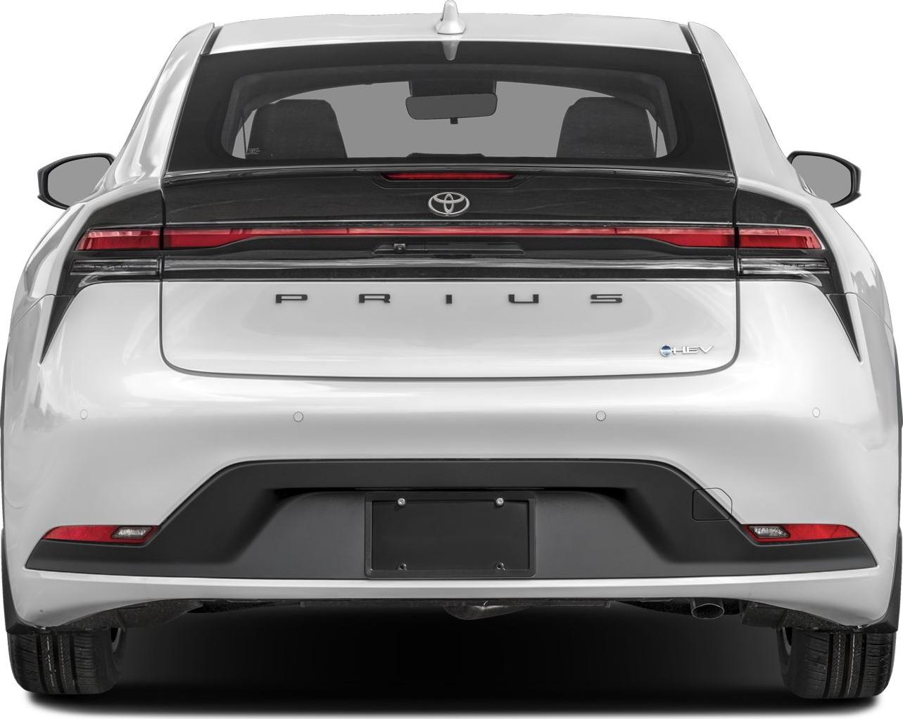Rear view with continuous LED tailgate light strip and hybrid H-EV badge