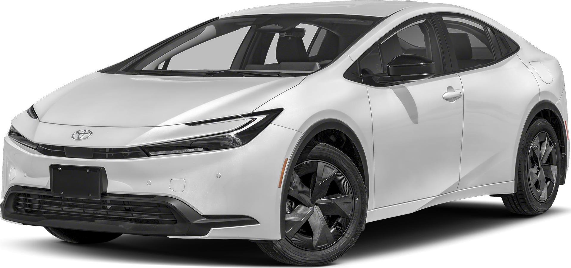 Sleek hybrid sedan with LED headlights and aerodynamic wheels
