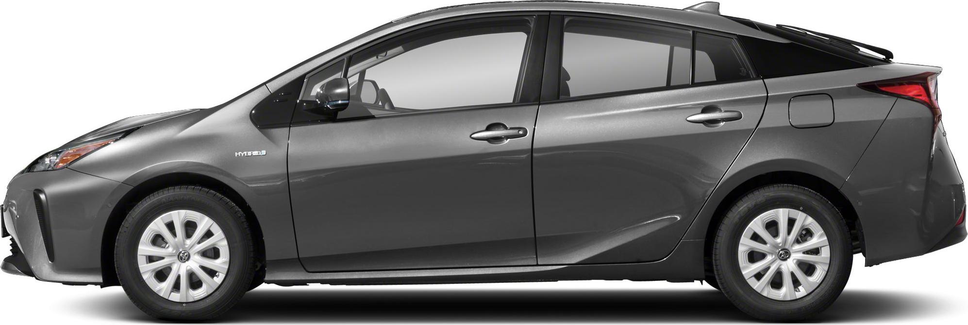 Side profile of hybrid sedan with aerodynamic design and alloy wheels