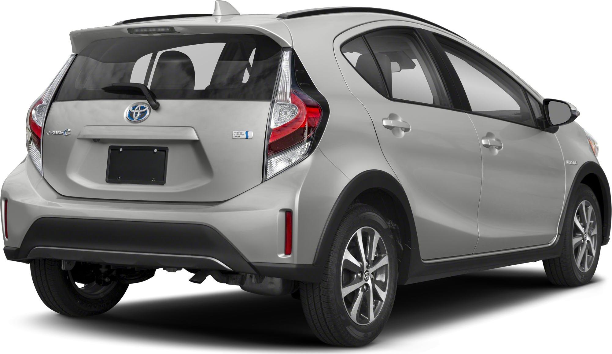 Compact hybrid hatchback rear view with distinctive taillights