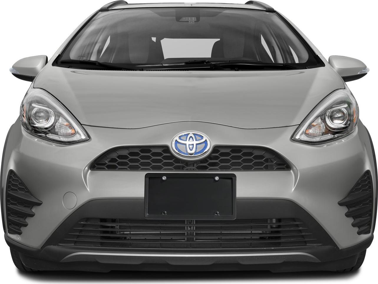 Front view with LED headlights and hexagonal grille