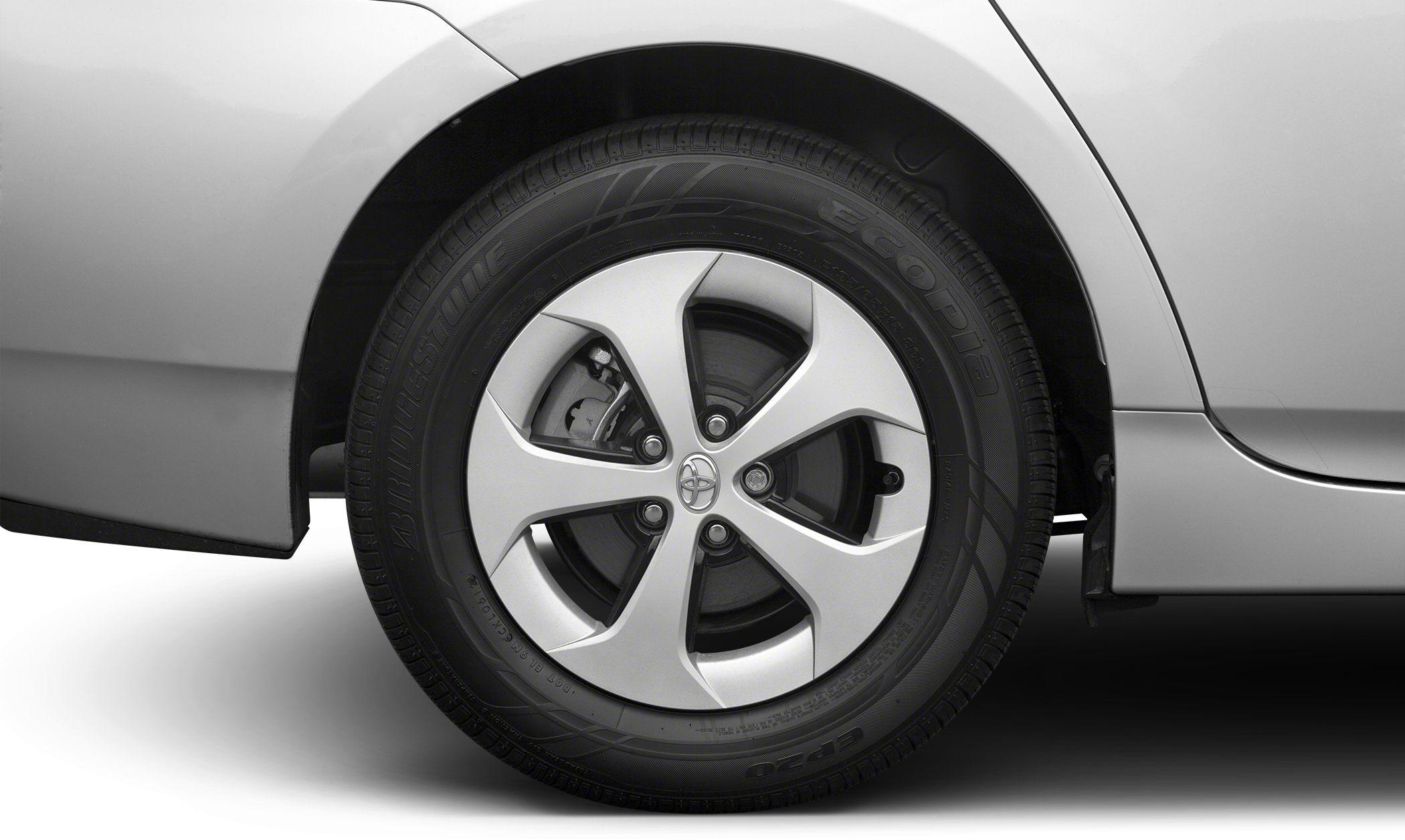 Alloy wheel with Bridgestone Ecopia tire on a 2016 Prius IV