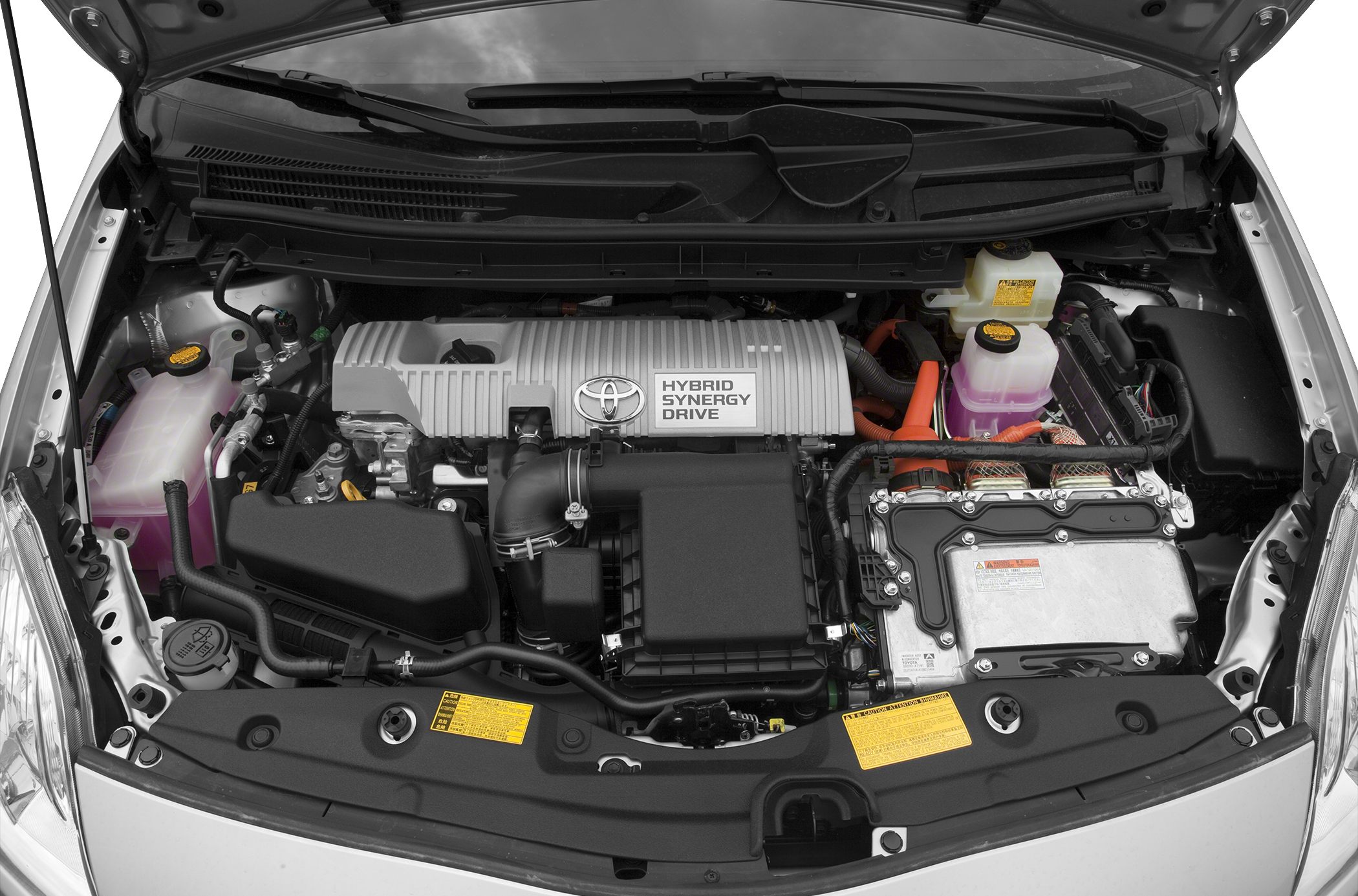 Hybrid Synergy Drive system in Toyota hybrid engine bay