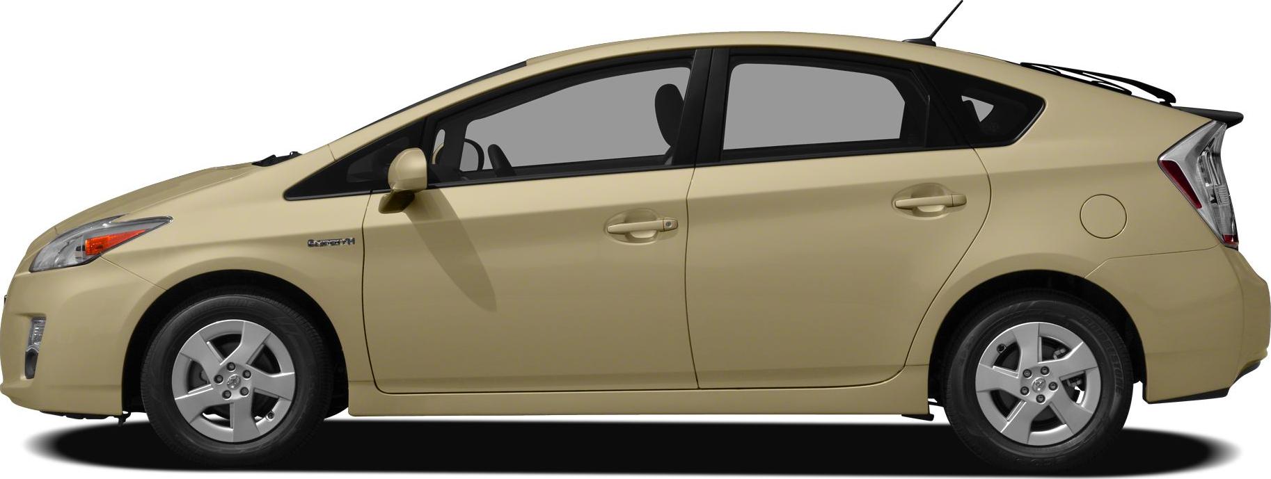 Side profile of hybrid hatchback with streamlined shape and alloy wheels